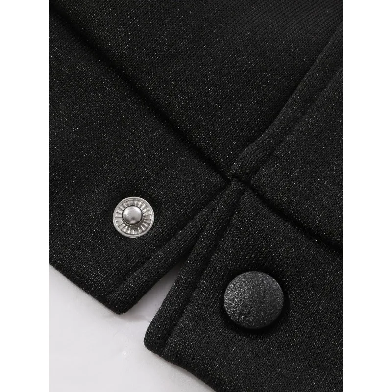 Baseball jacket with skull pattern on black background, new casual jacket for autumn and winter