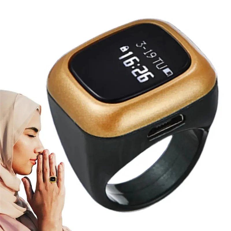 SQPP-الصلاة إصبع عداد متعدد الوظائف عداد حلقة الذكية شاشة ديجيتال إصبع عداد ساعة تنبيه عداد فاتيها