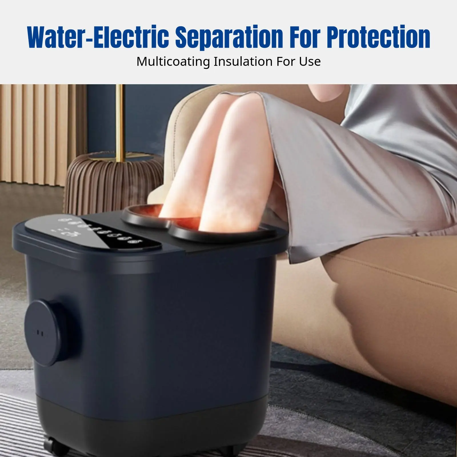 

Ванночка для ног, электрический массаж, подогрев, глубокая емкость, для домашнего оздоровления, постоянная температура, ZY-F7