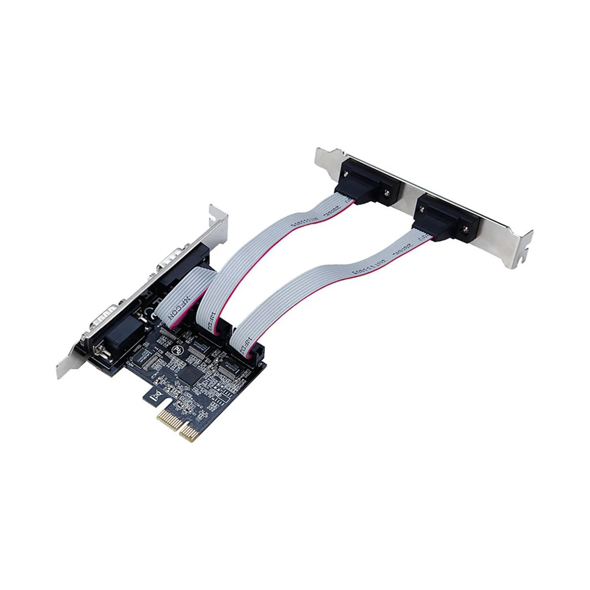 25Mbps PCIE Serial Port Expansion Card AX99100 Chip PCIE to Serial Port RS232 Interface 4 Port Expansion Card Riser Card