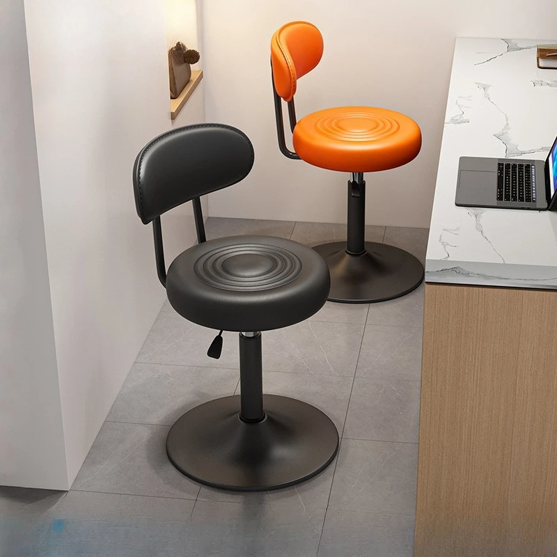 

Bar Chair High Stool Reception Desk Chair Cashier Backrest Stool Home Simple Lifting Bar Swivel Chair