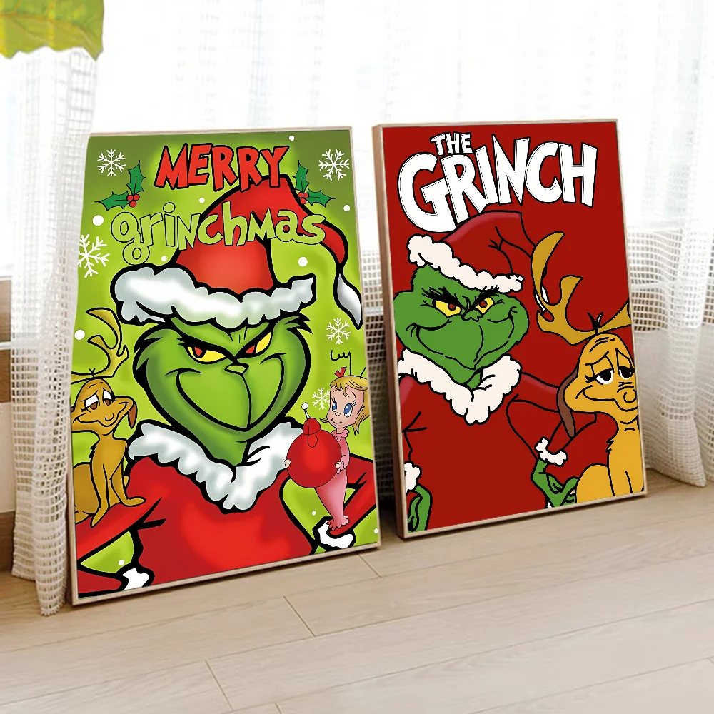 Film The G-Grinch C-Christmas Anime Posters Sticky Whitepaper Sticker DIY Room Bar Cafe Kawaii Room Decor