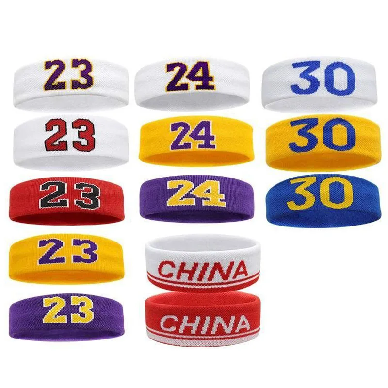 Cotton Athletic Headband Elastic Sweatband Protection Basketball Tennis Sport Adult Kids Style Gym Fitness Sweat Hair Band