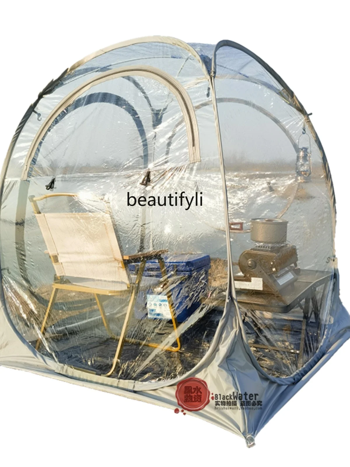 Tent Autumn and Winter Single Cold-Proof Transparent Tent Raft Fishing Winter Fishing Wild Fishing Warm Shed  Cover