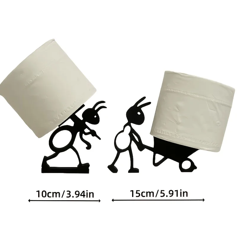 4pcs Simple and Practical Tissue Holder - Ant Design with Lively Animal Imagery. for Home Decor, Office Restrooms, Washroom Area