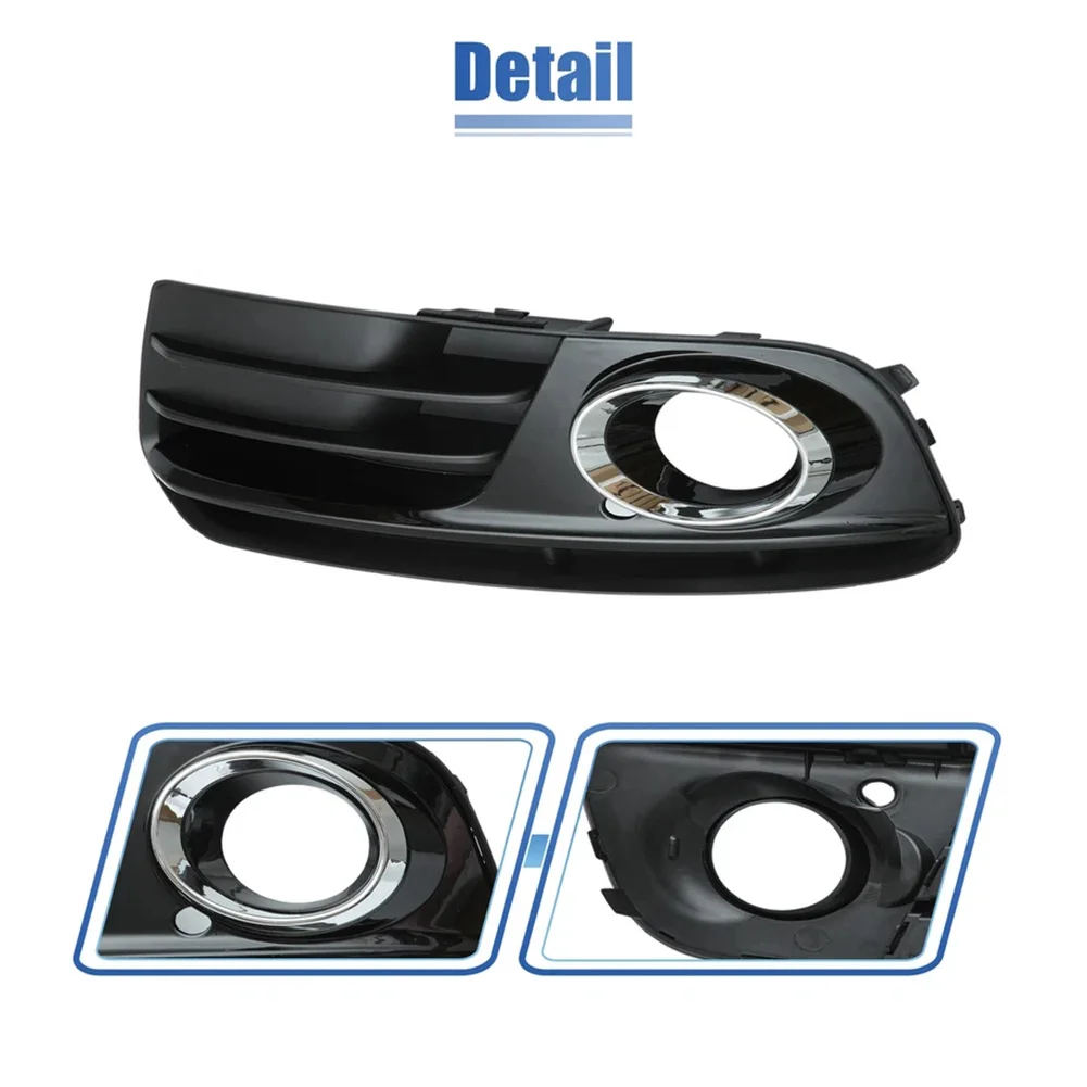 For Q5 2013 2017 Fog Light Covers Front Bumper Grille Bezel with OEM 8R0807681M 8R0807682M Factory Specification Plastic