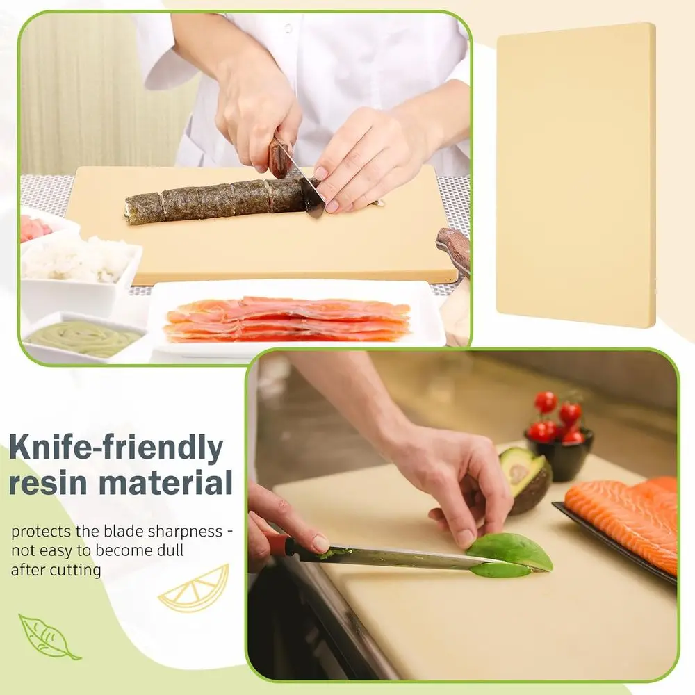 Tábua de cortar Sashimi profissional, 19,6x10,6x0,8, alta suavidade, segura para máquina de lavar louça para uso em cozinha e restaurante