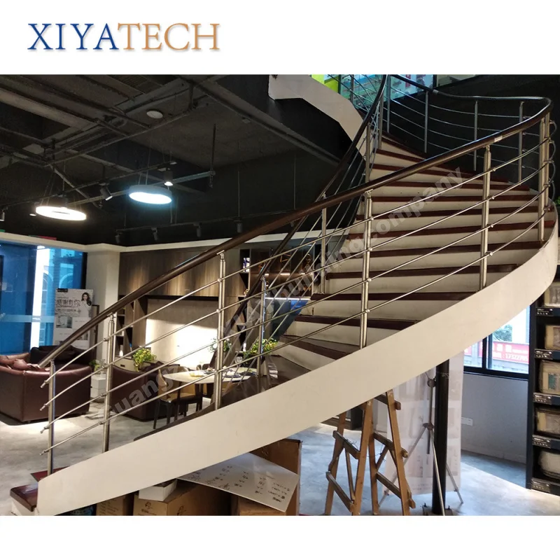 Custom.Iron Steel Staircase Prices Stairs Wrought Wood Color Modern Structure Solid Outdoor Indoor Staircase Design