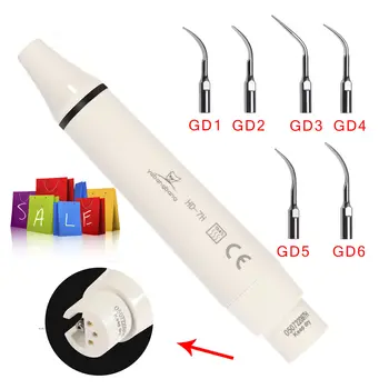 Dental Ultrasonic Piezo Scaler Handpiece HD-7H /5pcs scaling tips for DTE/SATELEC