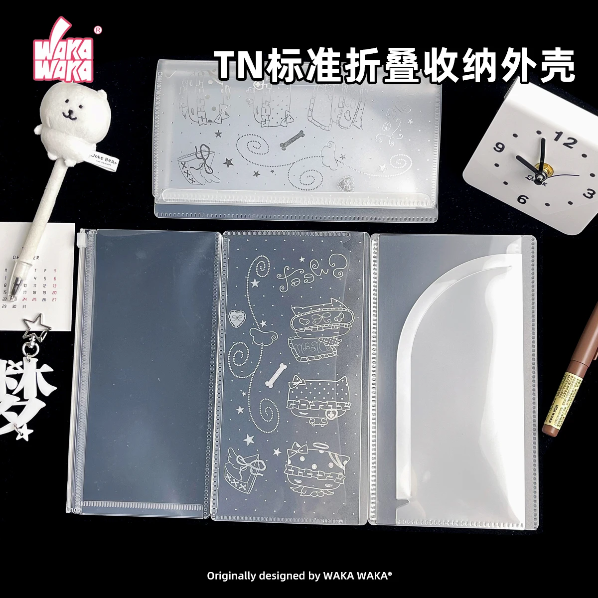 Travel Journal Accessories - Kawaii Storage Book Transparent PVC Pocket