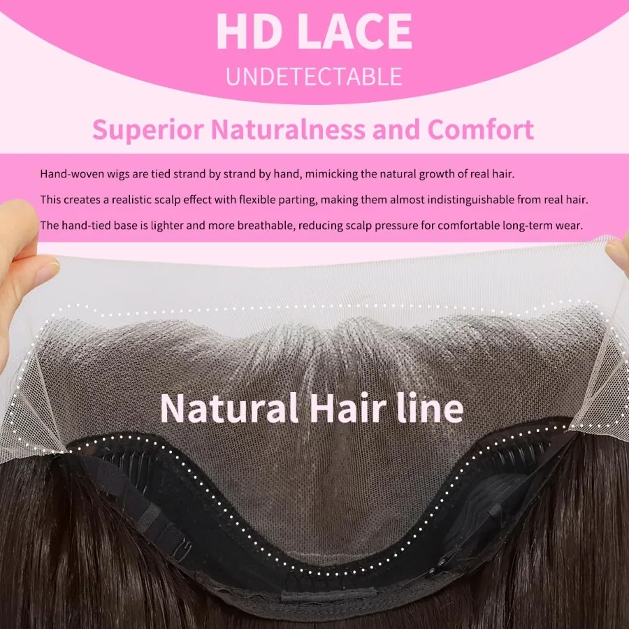 الاصطناعية 13x4 الدانتيل الجبهة الباروكات قبل قطعها الشوكولاته براون شعر مستعار مستقيم للنساء على استعداد لارتداء شعر مستعار غلويليس مع الانفجارات طويلة L #4