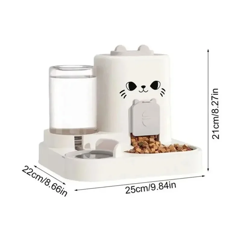 2in1 السيارات القط الكلب المغذية سعة كبيرة الجافة الرطب الغذاء موزع التلقائي نافورة الماء مانعة للتسرب السلطانية تخزين أغذية الحيوانات الأليفة الحيوانات الأليفة Acce #2