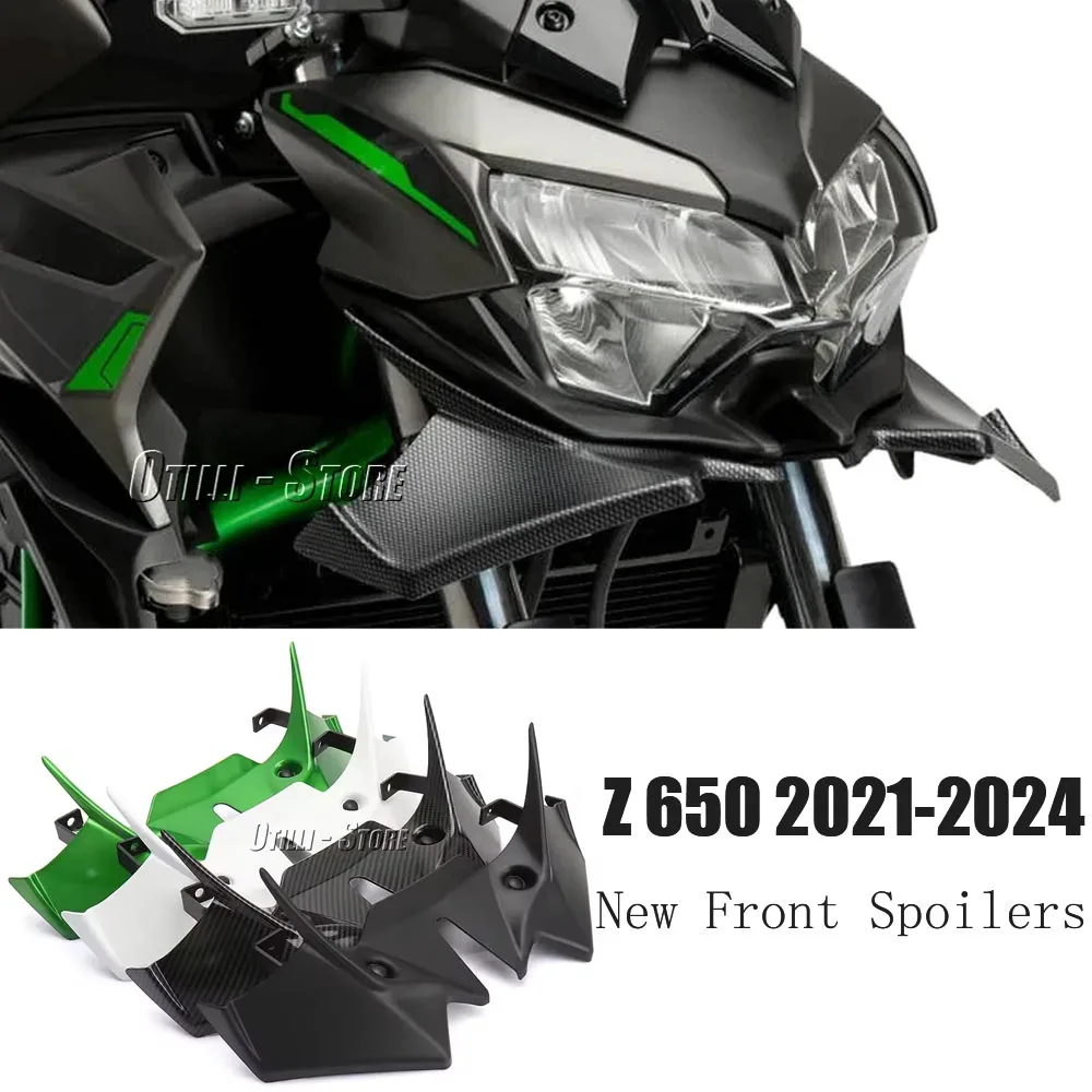 

For Kawasaki Z 650 z650 2021-2024 Motorcycle Accessories Z650 Front Spoiler Winglets Aerodynamic Wing Spoiler Front Fairing