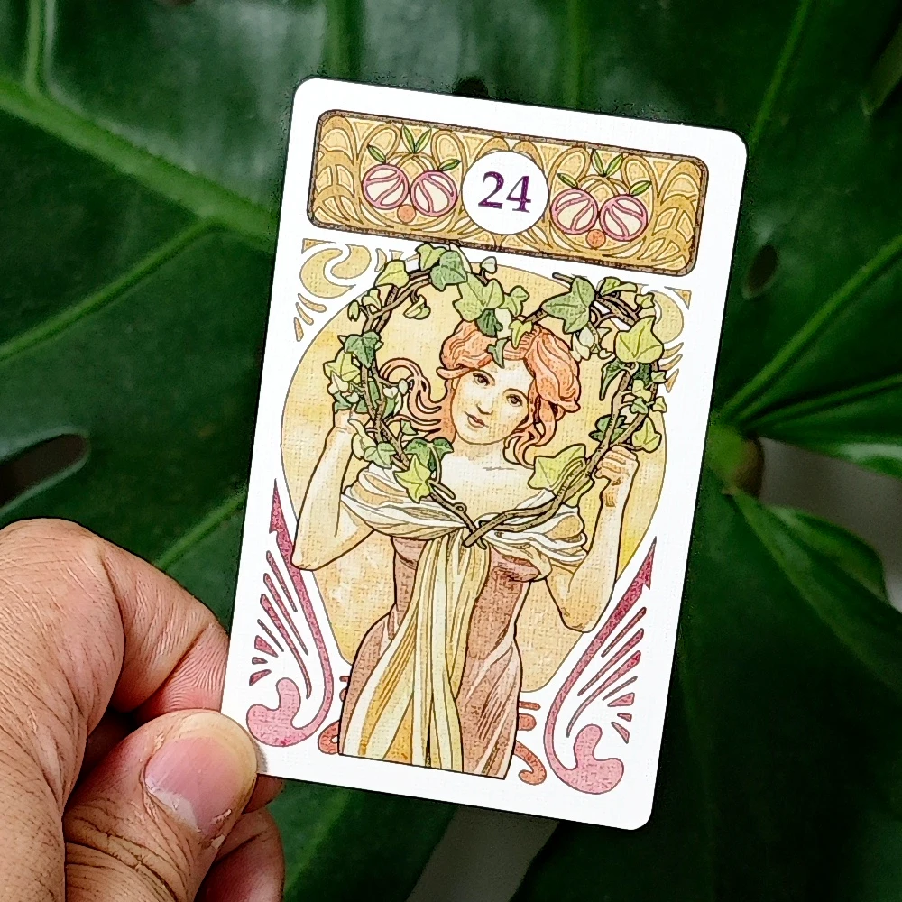 Art Nouveau Lenormand Deck Oracle 36 قطعة من بطاقات Lenormand بتصميم Art Nouveau المثالي - 9*6 سم