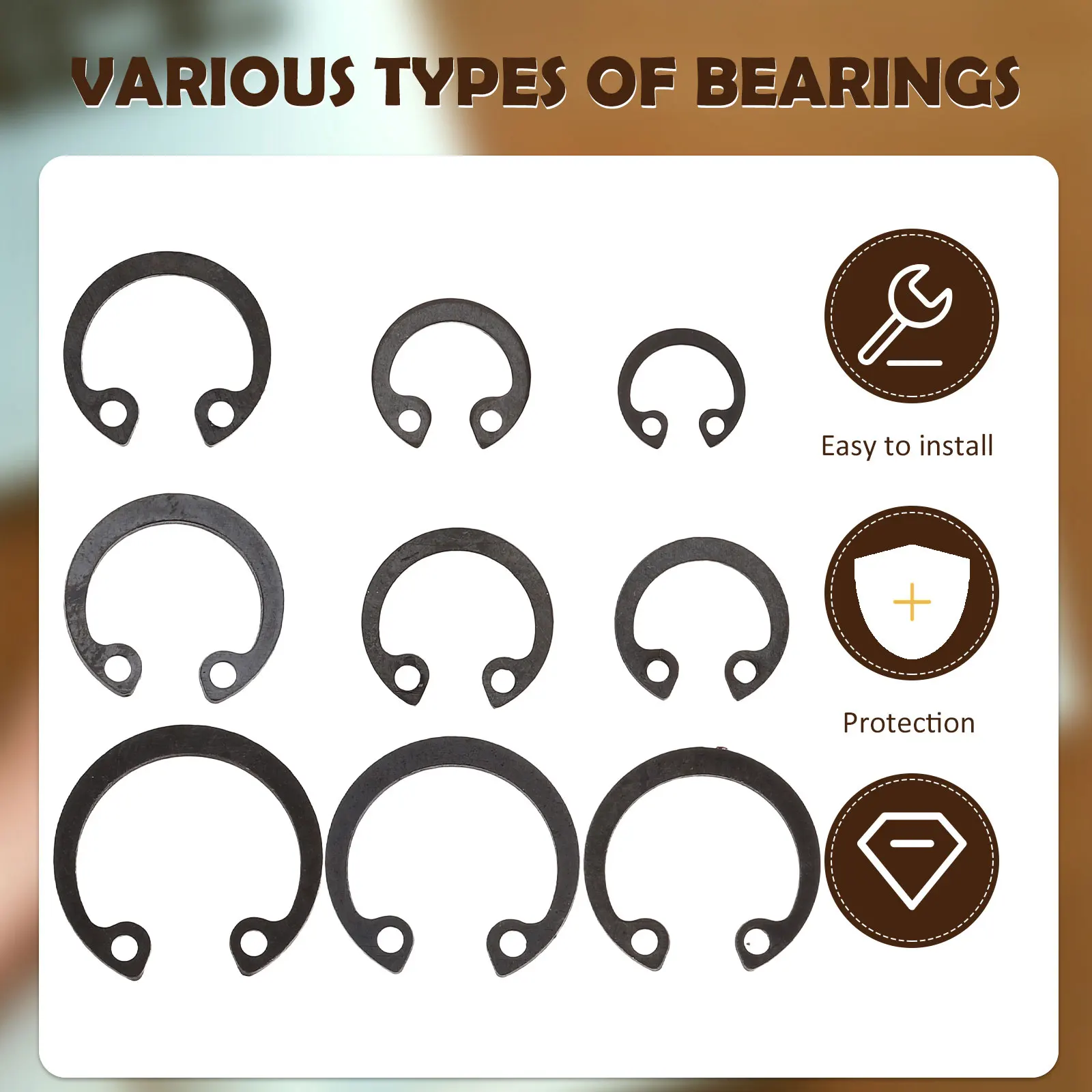 

Spring Steel External Circlip Retaining Snap Rings Various Sizes Machinery Industry Scientific Experiments Learning