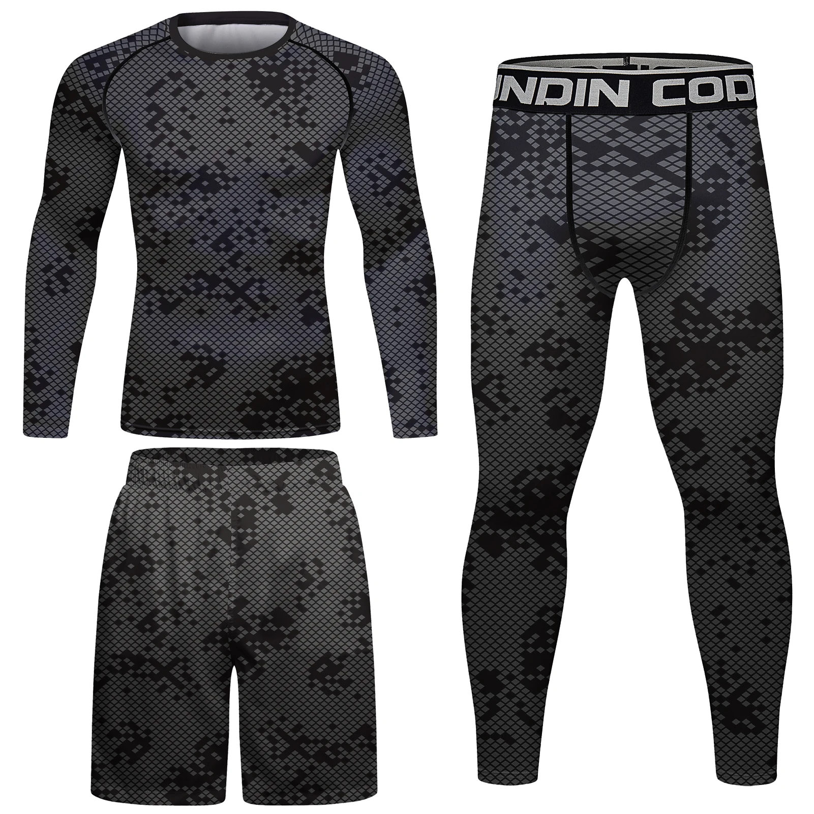 Cody Lundin Kickboxing Rashguard Jiu Jitsu MMA T-shirt+Pant Set Men Fighting Boxing Bjj Rash Guard Sportswear Muay Thai Clothing