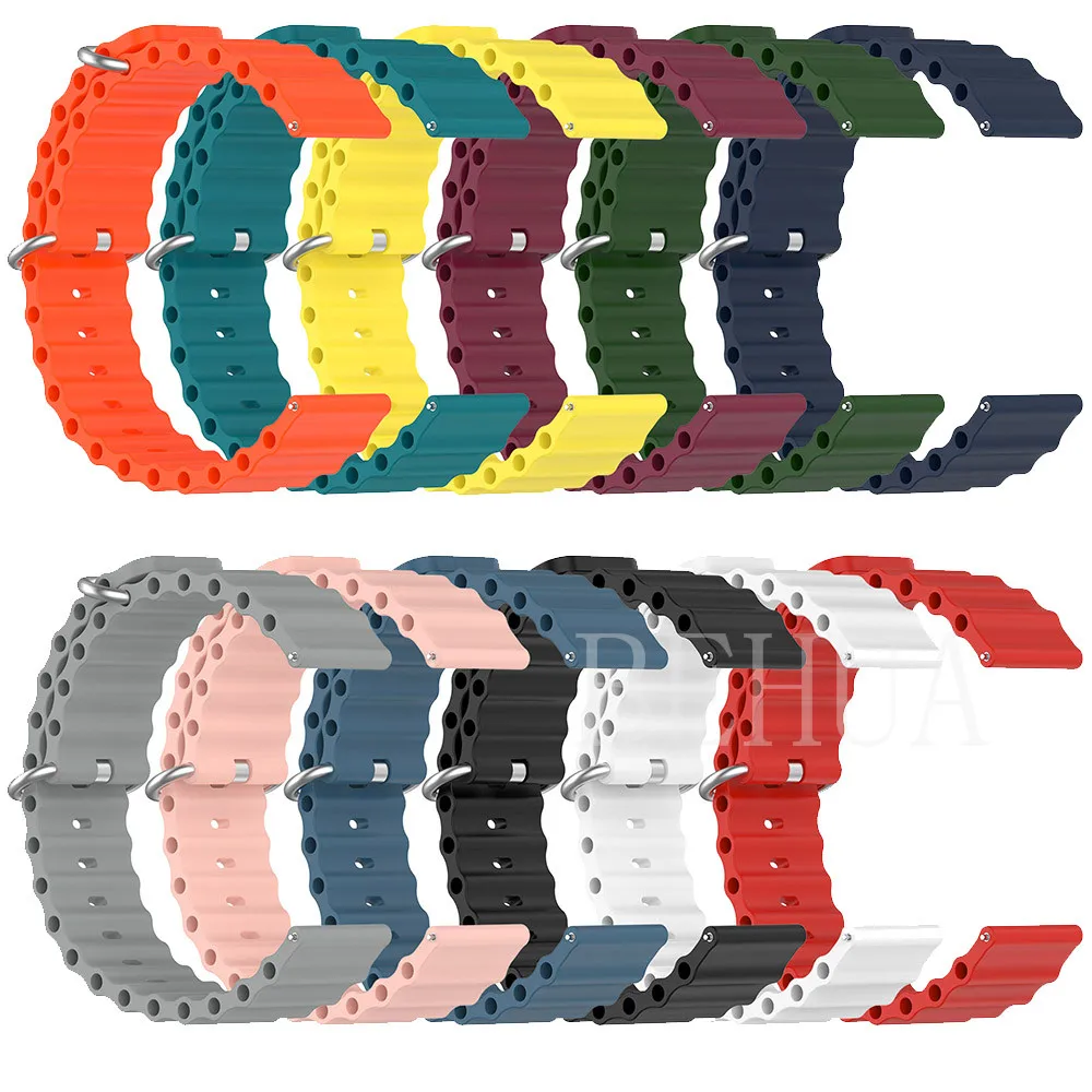 20mm Watchband For Amazfit GTS 2 mini Strap GTS 4 mini GTR 3 Pro Strap Silicone 22MM Smart Wristband For Realme Watch 3 Bracelet image 2