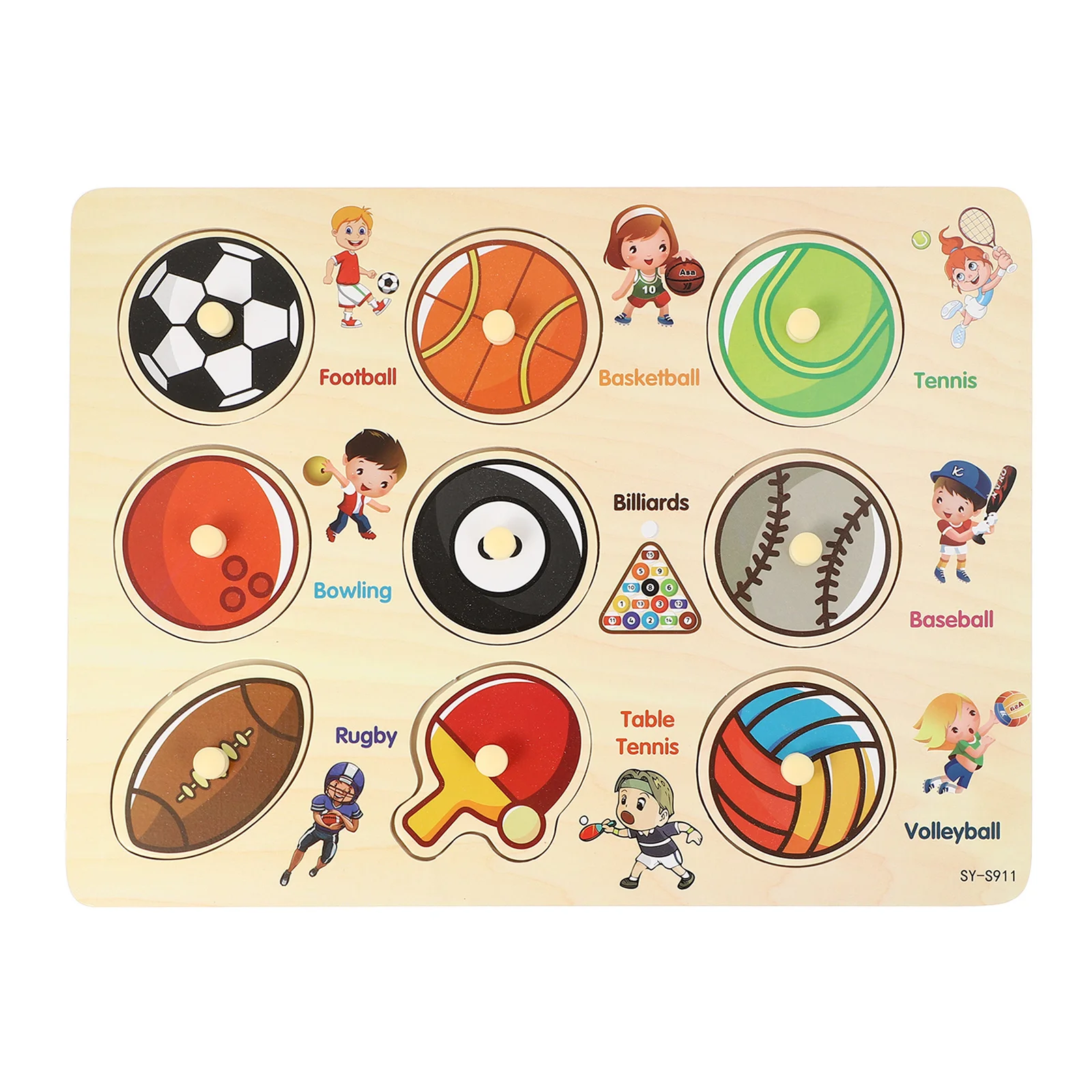 

1 set 1 Set Wooden Jigsaw Puzzle For Kids Educational Matching Portable Cartoon Wood Puzzle Board Game Children Learning Gift