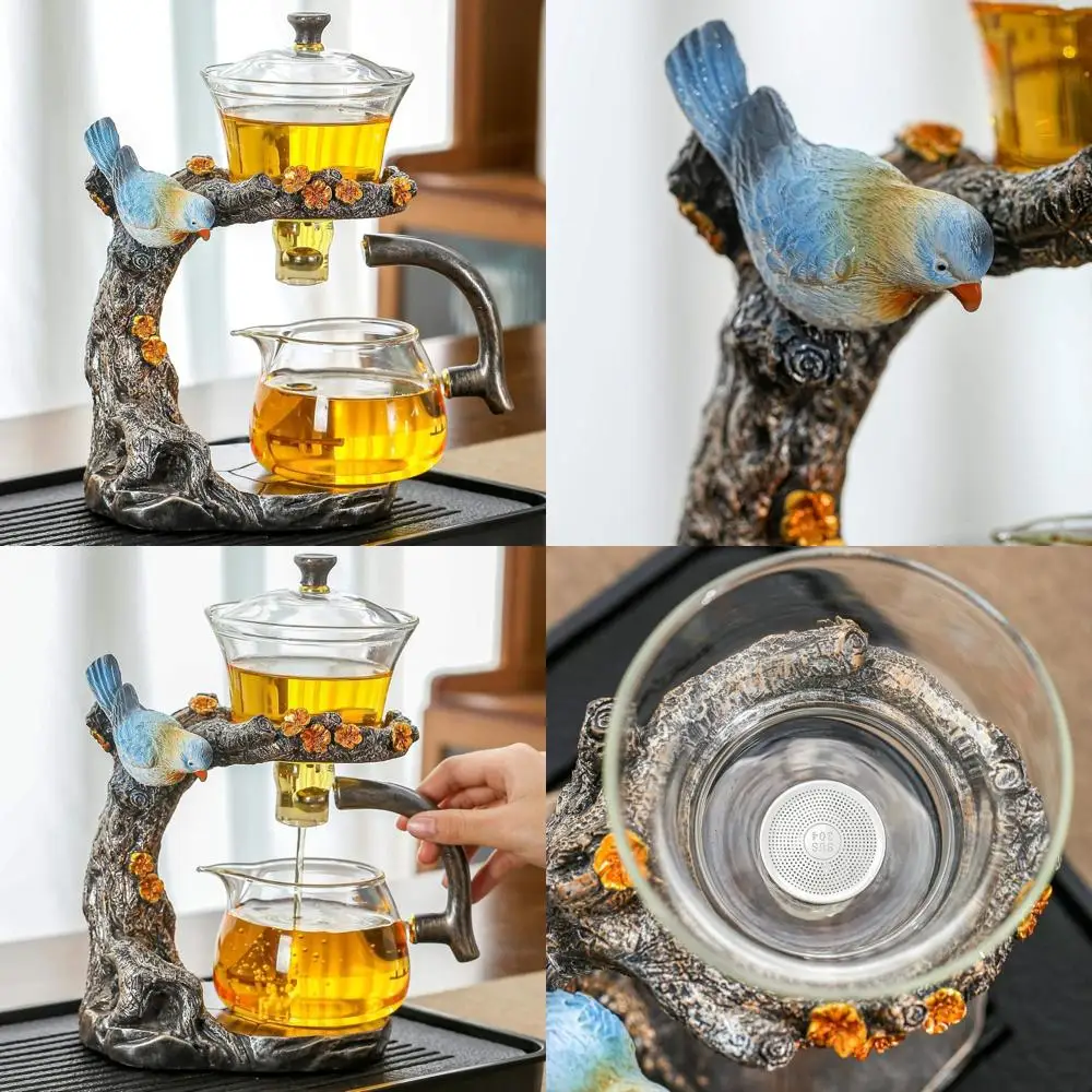

Blue Bird Semi-Automatic Glass Tea Pot with Kung Fu Tea Maker Set