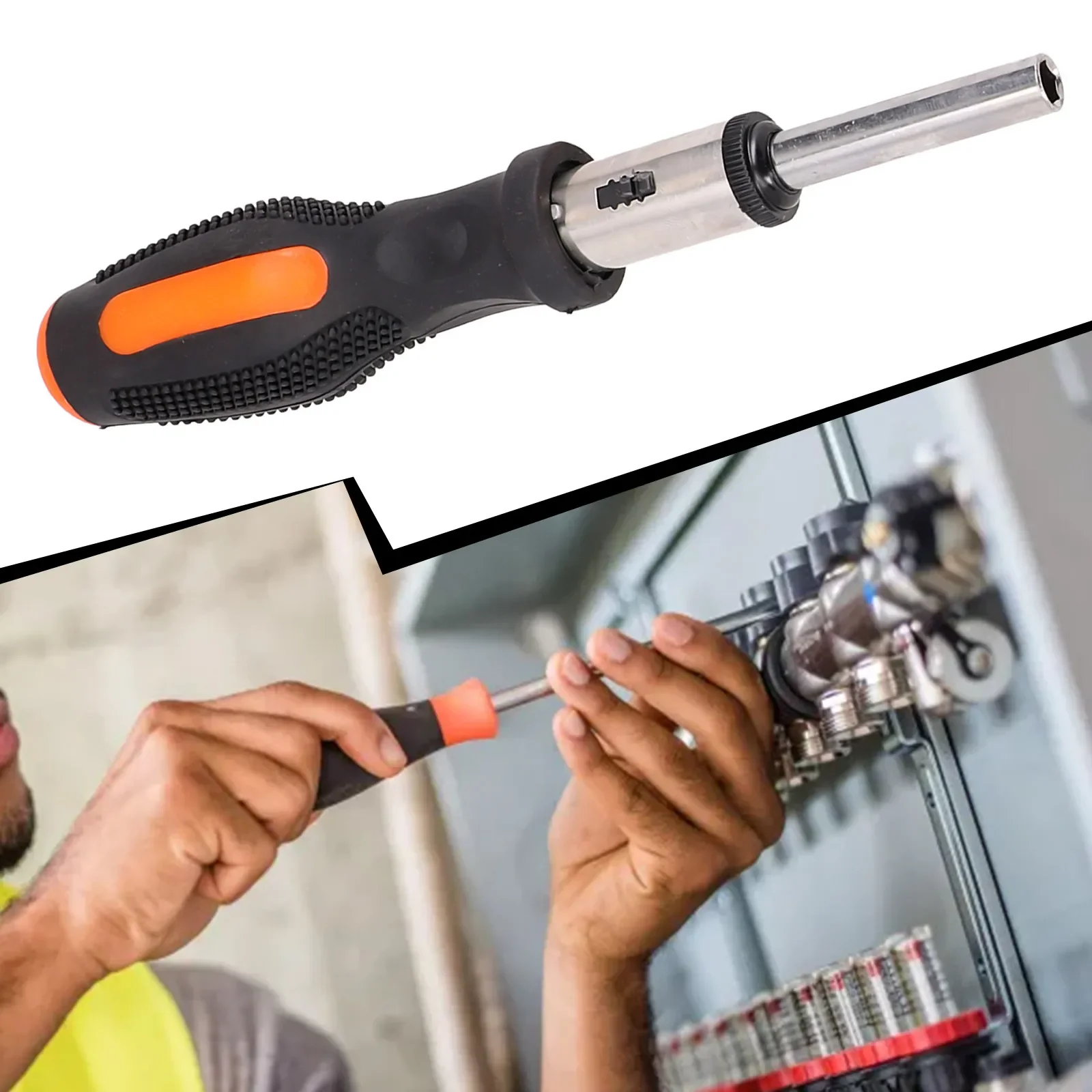 

Ratchet Screwdriver Handle Multifunction Screwdriver Bit Series Bit Straight Shank Style 1/4in 6.3mm Hand Tool