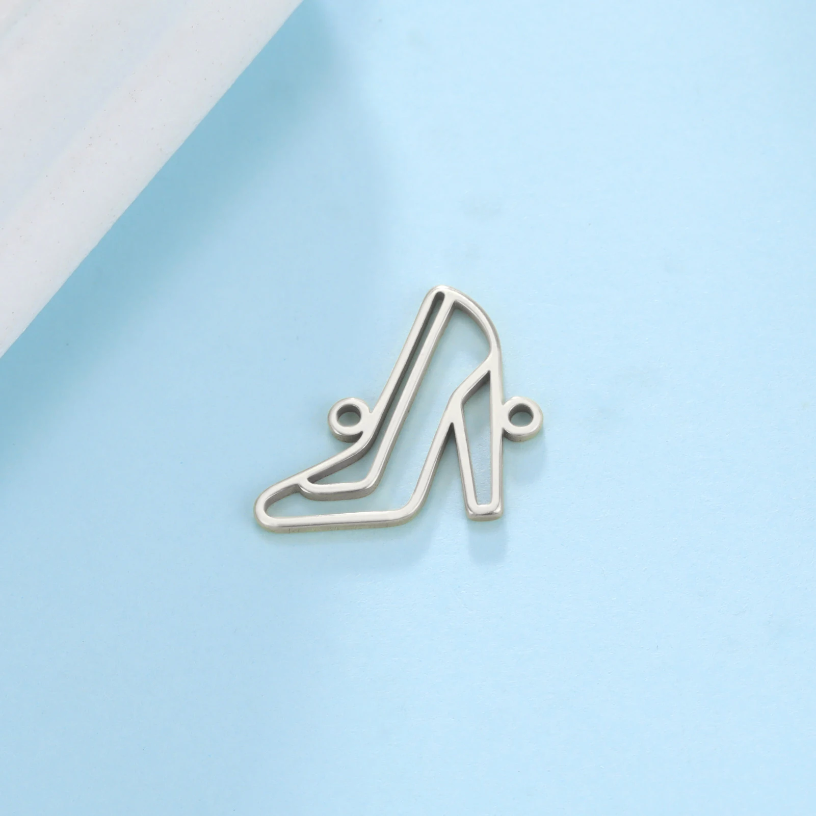 5pcs High Heels Charms for Necklace Jewelry Making Stainless Steel Fashion Vintage Handmade Bracelet Pendants DIY Accessories image 3