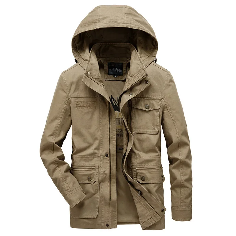 

2023 Men's Spring and Autumn Season New Fashion Casual Mid Length Jacket Coat Men's Jacket Top
