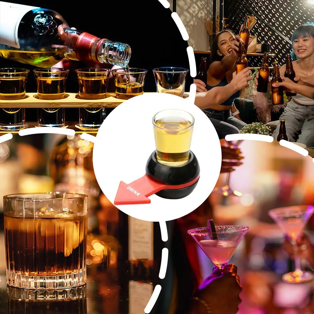 Russian Roulette Drinking Game Set – Rotating Arrow Turntable Toy for Bar, Party, and KTV Entertainment