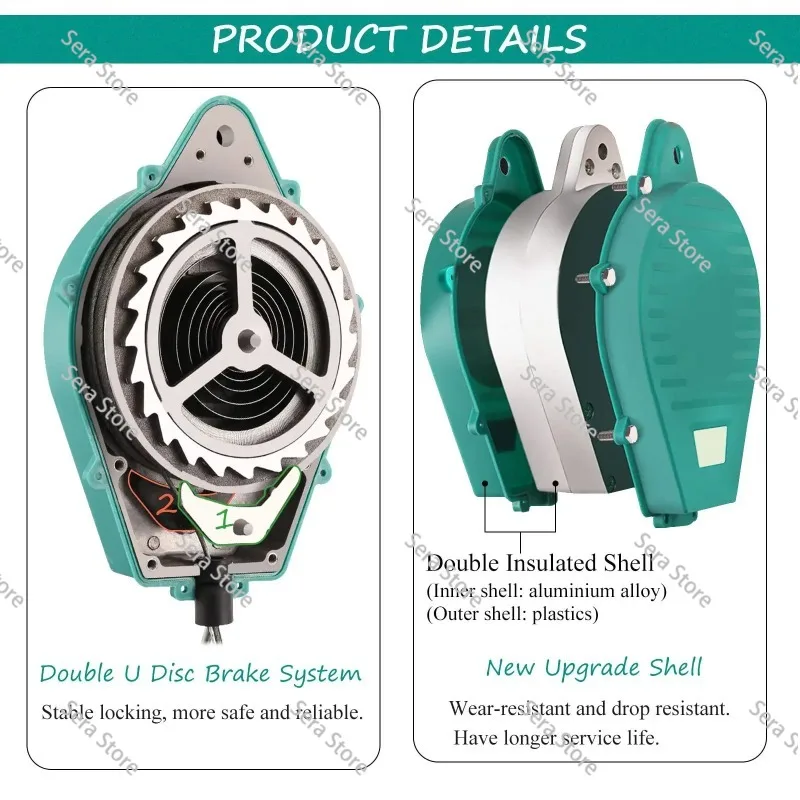 Self Retracting Lifeline 661lbs Fall Arrester Fall Protection Retractable Lanyard Safety Device for Connect The Safety Harness