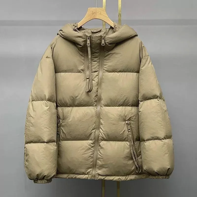 New Autumn Winter Warm Thicken Hooded Down Coat Women White Duck Down Jacket Parkas Ladies Loose Bigsize Short Puffer Outwears