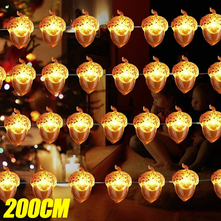 

10/20/leds Xmas Pine Cones Lights Battery Operated DIY Pinecon Garland Lights String for Christmas Home Party Decorative Lamps