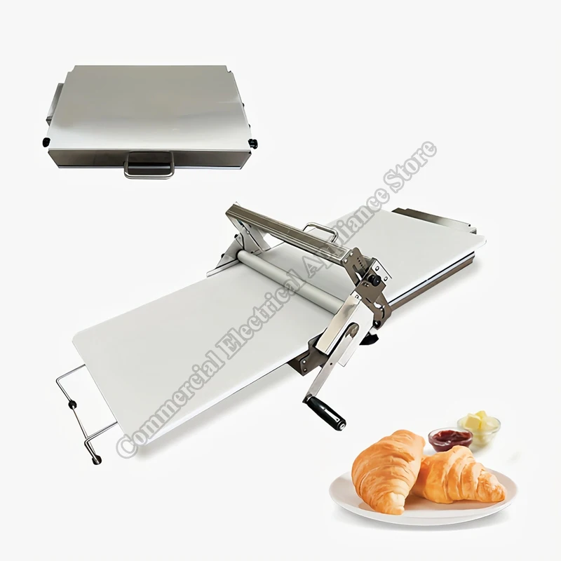 Hand Cranked Puff Pastry Machine Desktop Folding Hand Crank Machine Desktop Pizza Croissant Dough Tablet Manual Dough Sheeter