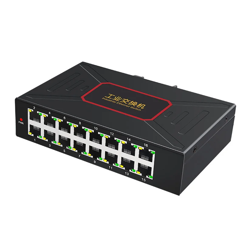 Fonte original da fábrica 16 portas ethernet industrial switches 10/100mbps rj45 interruptor de rede