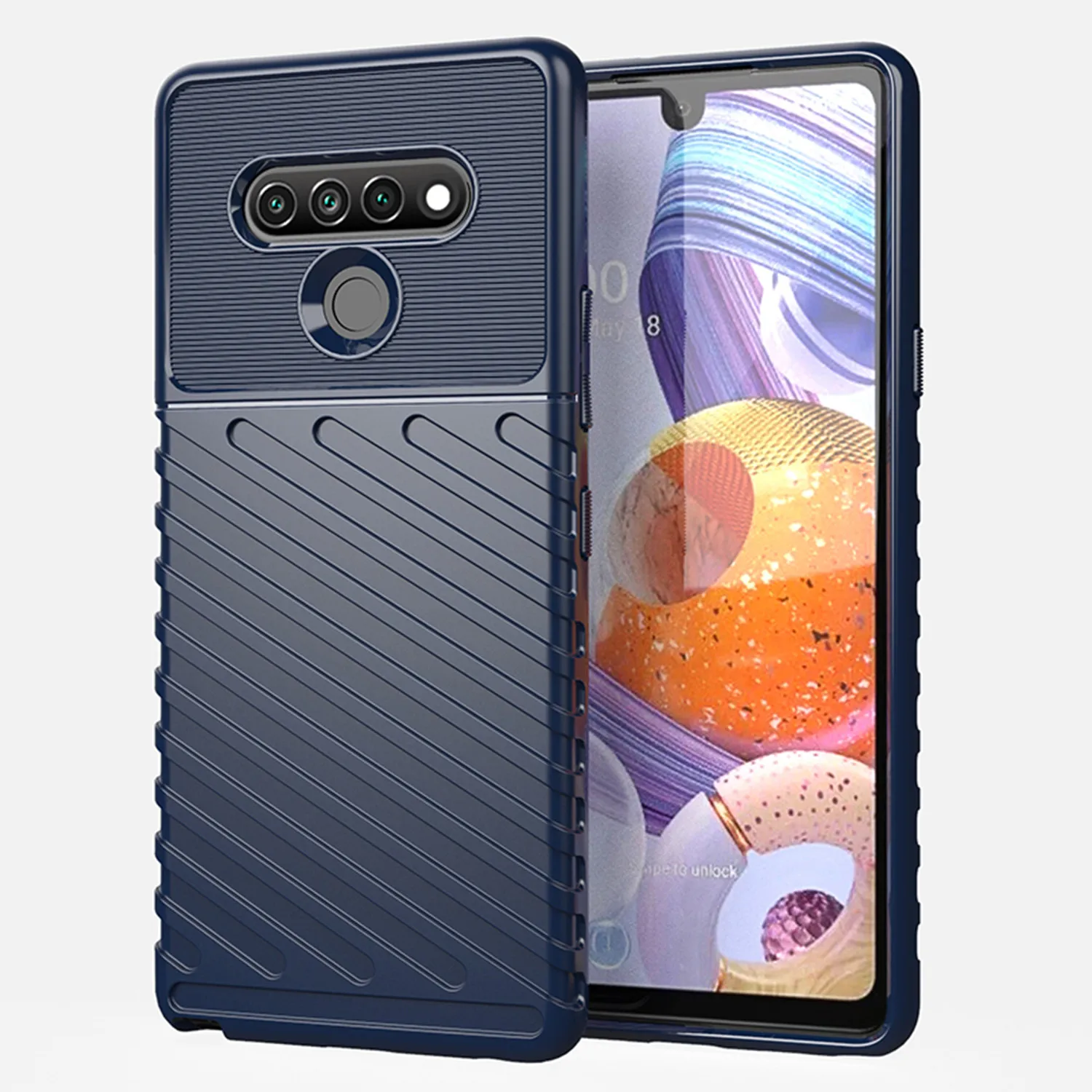 For LG Stylo 6 stylo6 Luxury Thunder Case Shockproof Silicone Back Cover for lg k71 lgk71 Fashion Mobile Shell Coque Fundas