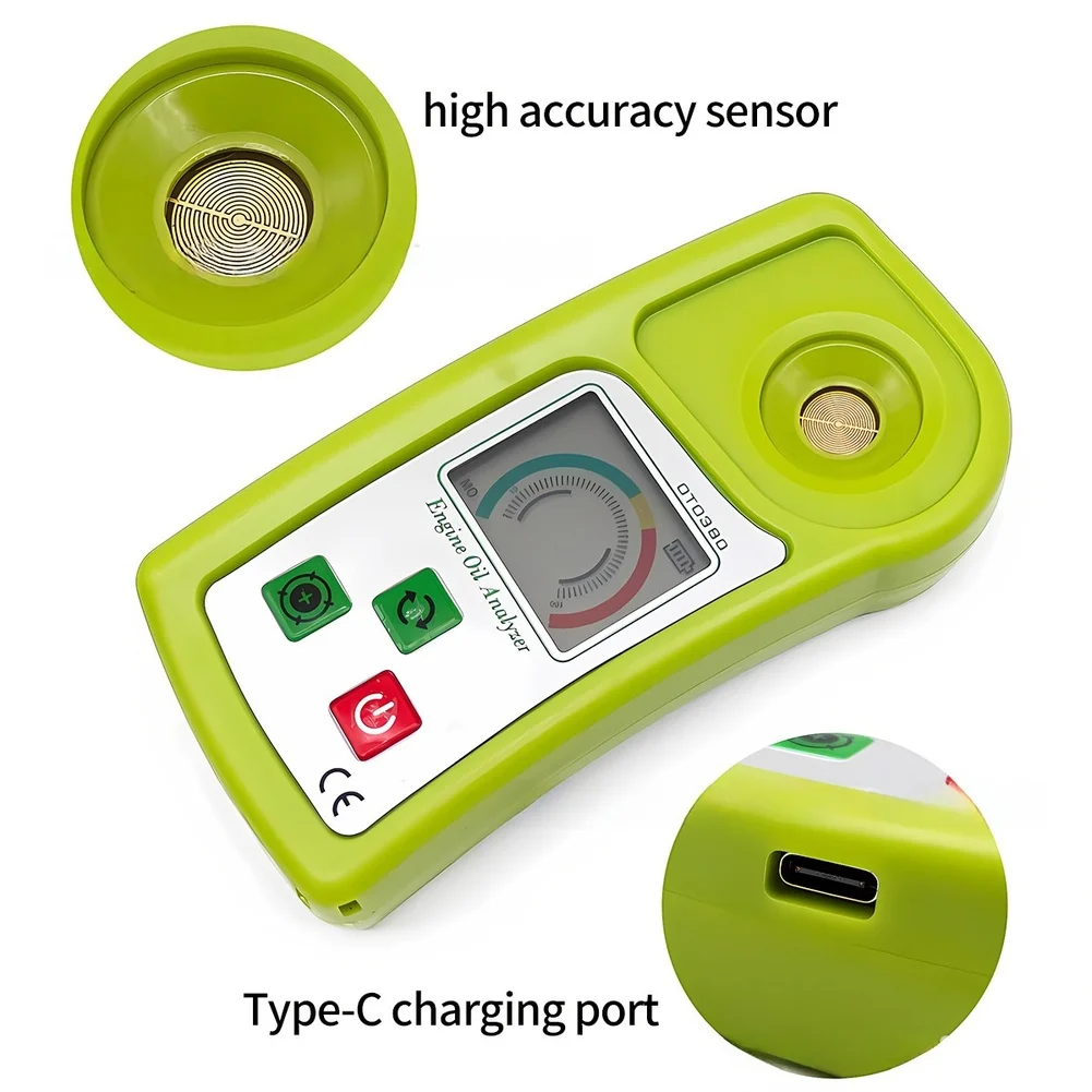 OTO380 For diesel Fuel Oil Analyzer with LCD Display Backlight Built-in for usb-c Charging and Auto Power After Inactivity