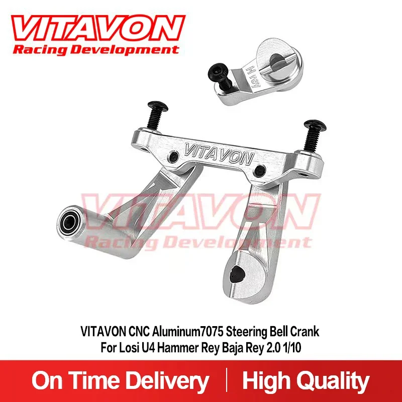 Vitavon Cnc Aluminium Stuurbel Crank Voor Losi U4/Hammer Rey/Baja Rey 2.0 1:10