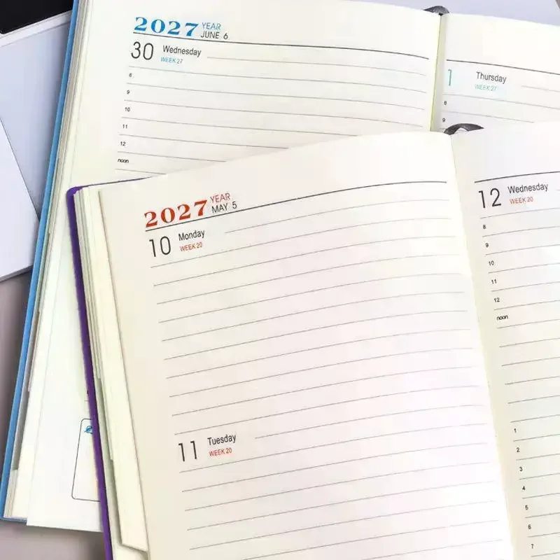 High Quality 2027 Planner Efficiency Agenda Book With Monthly & Weekly Plan Pages Schedule Notebook School Office