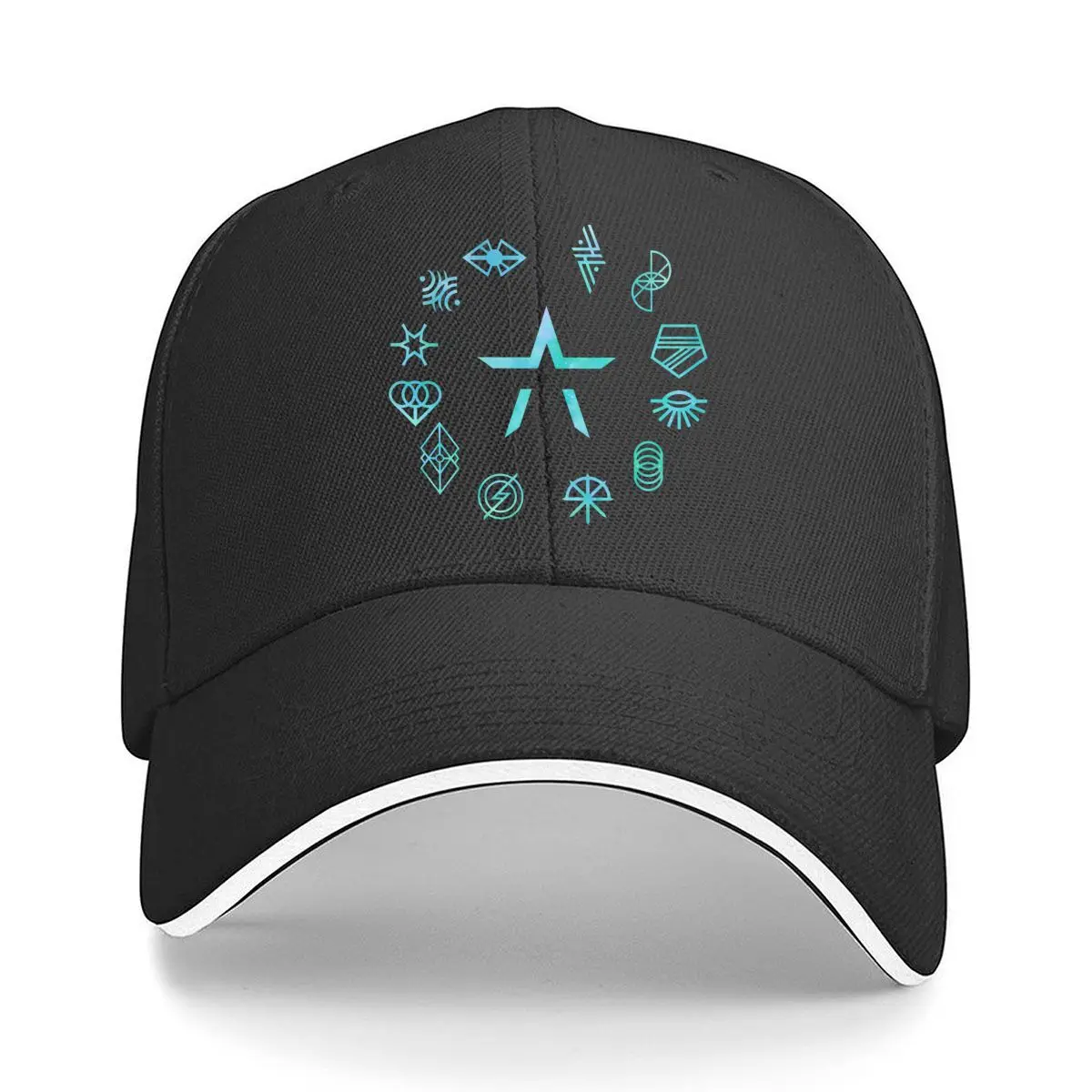 

Minimalist Star Symbol Art Print Sandwich Baseball Cap