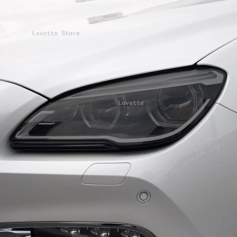 

Наклейка из ТПУ, защитная пленка для BMW 6 серии F06 F12 F13 2015, аксессуары, восстановление передней фары автомобиля, прозрачный черный