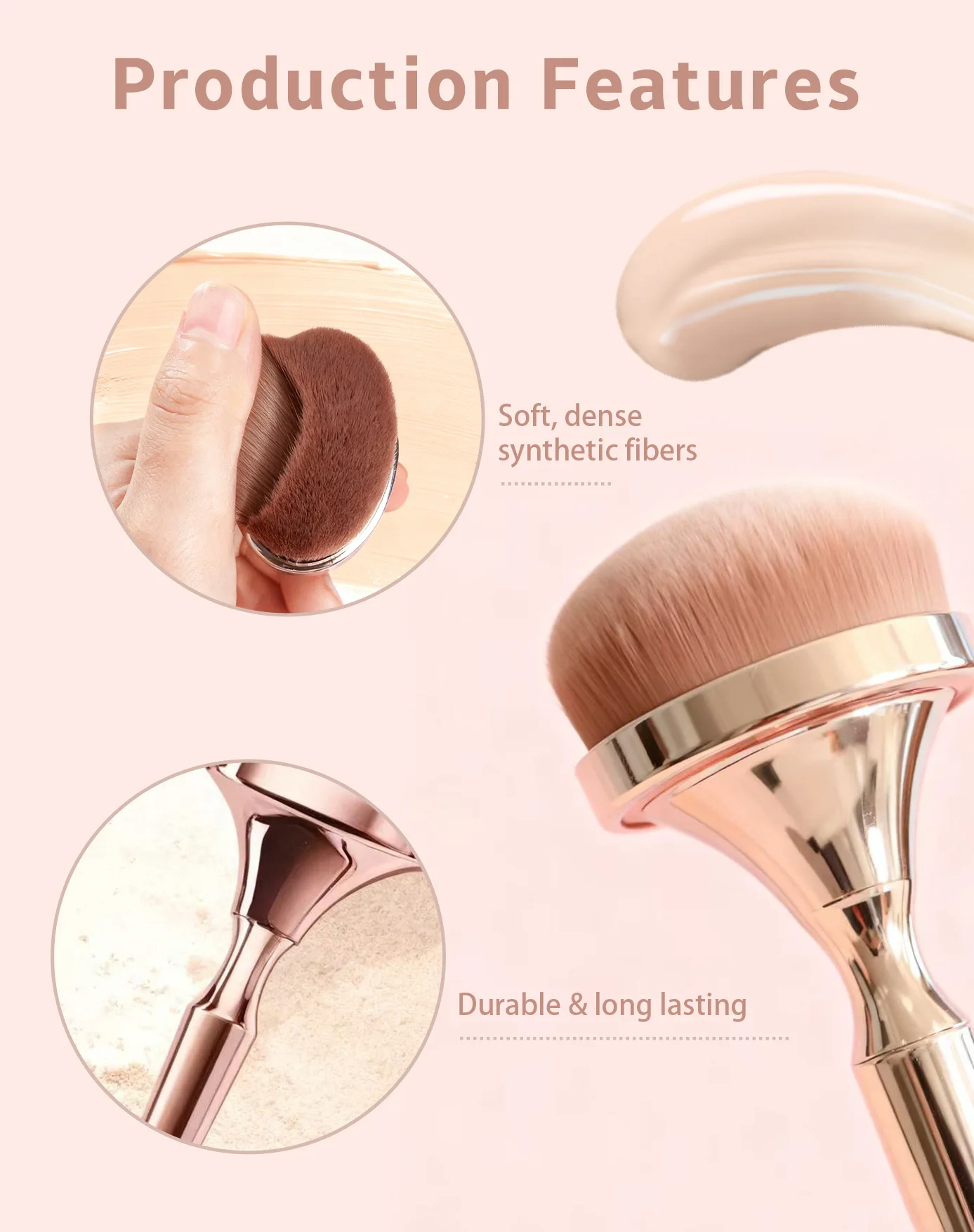 9 paak Makeup Brush Set Foundation Concealers Eye Shadows Powder Blush Blending Brushes Beauty Tools with Bag Professional