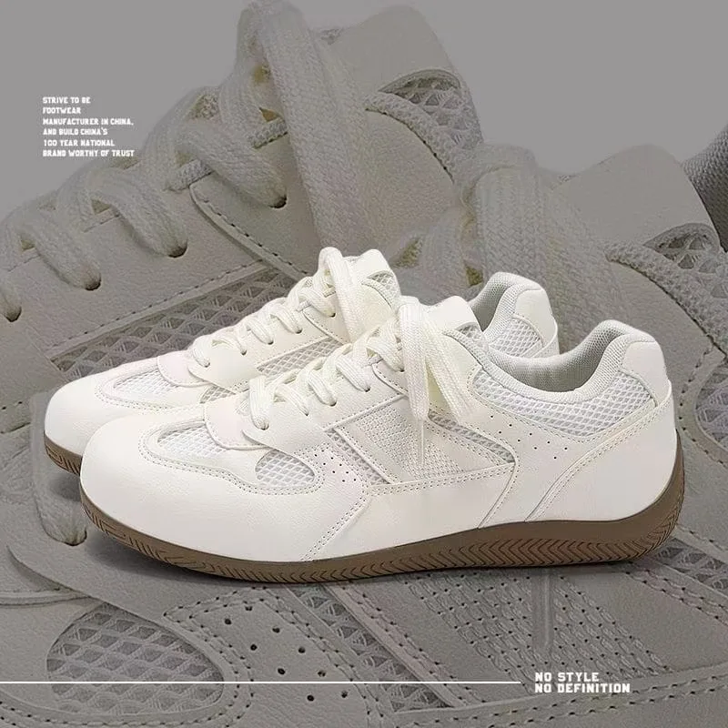 Men's 2026 New Thick‑Sole White Sneakers, Mesh Breathable Summer Men Shoes, Student Versatile Casual Trainer Shoes