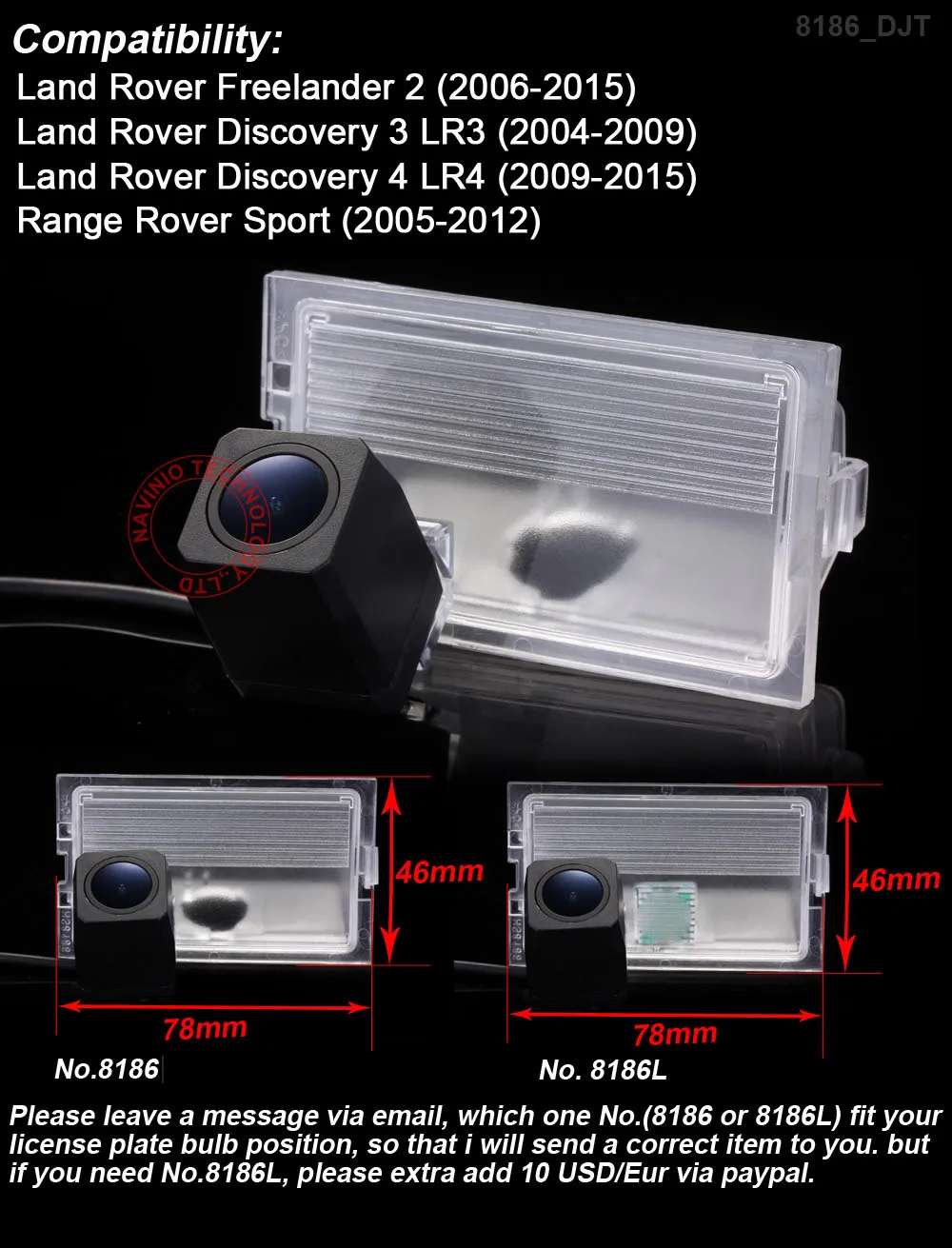 Car reverse back up rear view parking camera for Land Rover Freelander 2 Discovery 3 LR3 Discovery 4 LR4 Range Rover Sport HD