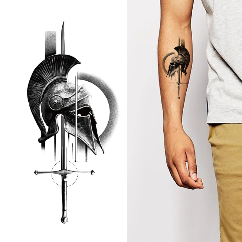 

Татуировка-наклейка, солдат, шлем, компас, временная водонепроницаемая вспышка, макияж, рука, шея, поддельный боди-арт для мужчин и женщин, вечерние