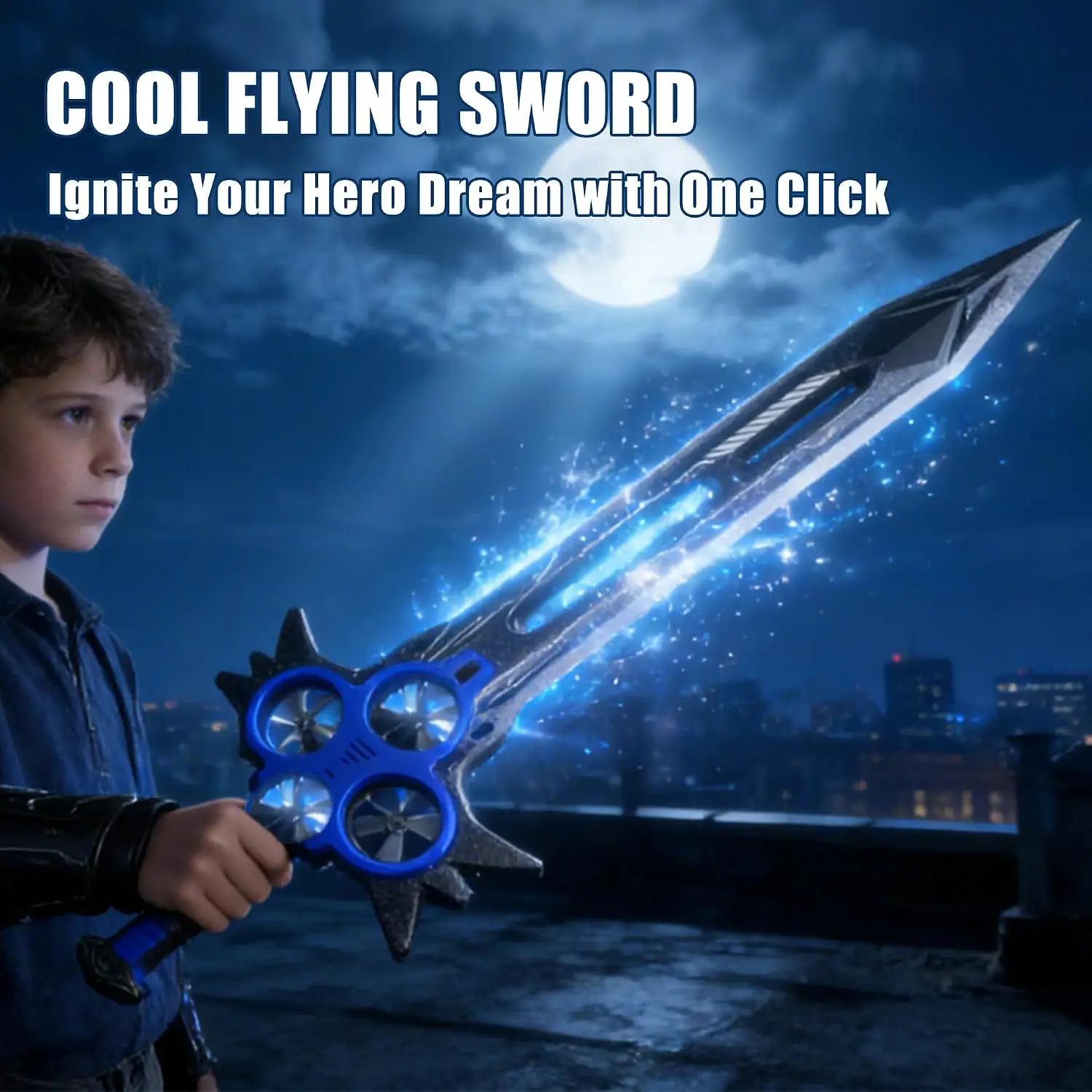 RC Airplane Flying Sword Gesture Control Drone Fighter J 360° Flip Remote Control Plane for Ages 8-16