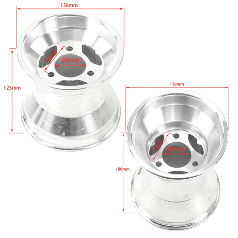 Kart 10x4.50-5 125mm front or 11x7.10-5 180mm rear wheel hub 5 inch Go-kart car 4 drift Aluminium alloy rims