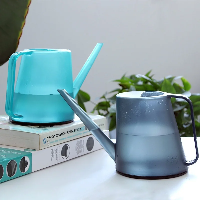 Plastic Long-Nosed Watering Can for Home Plant Care Transparent Frosted Flower Pot Sprayer Ideal for Greenery
