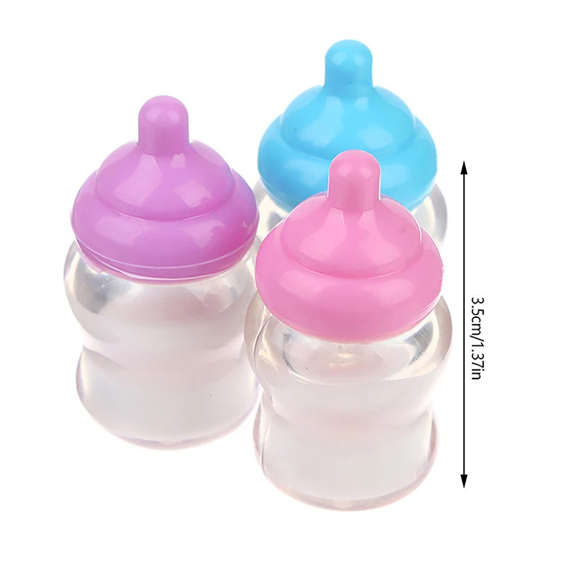 Dollhouse Baby Bottle Acessórios, Play House Brinquedos, Boneca Móveis, Acessórios Miniatura, 3Pcs