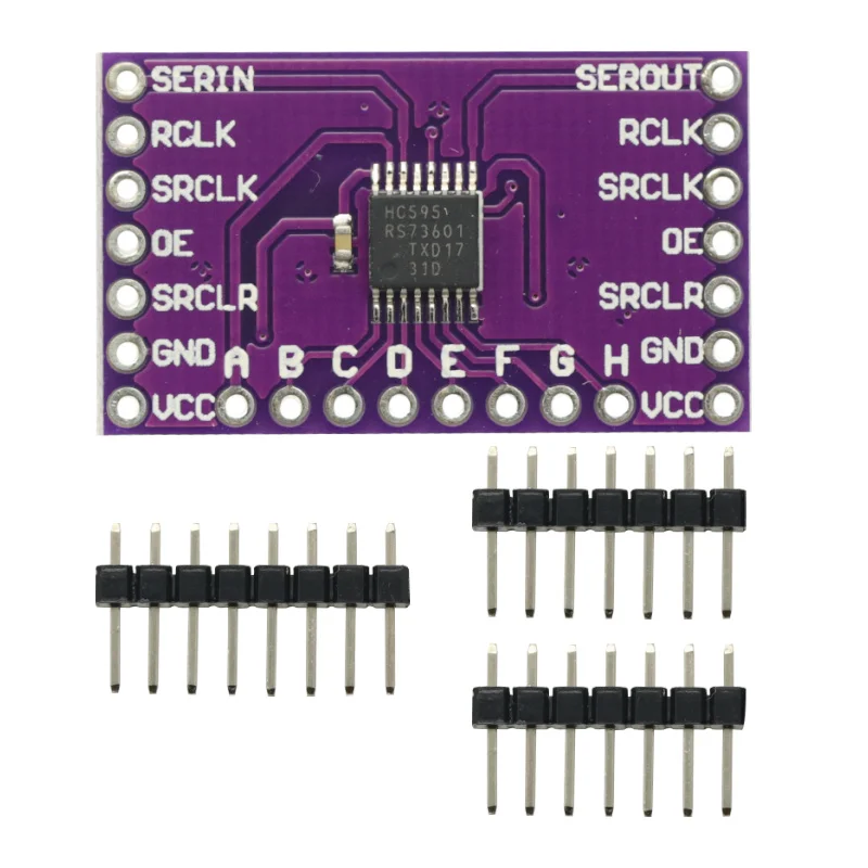 وحدة اندلاع تسجيل التحول 8 بت ، 74HC595 ، جديدة