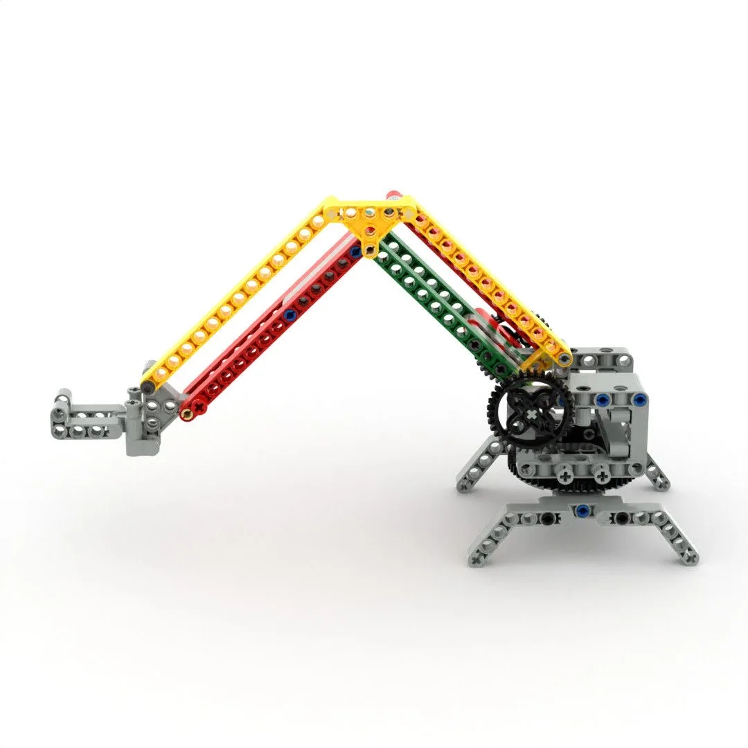 4243 assembly three degree of freedom robotic arm small engineer domestic building block robot gear mechanical technology teachi