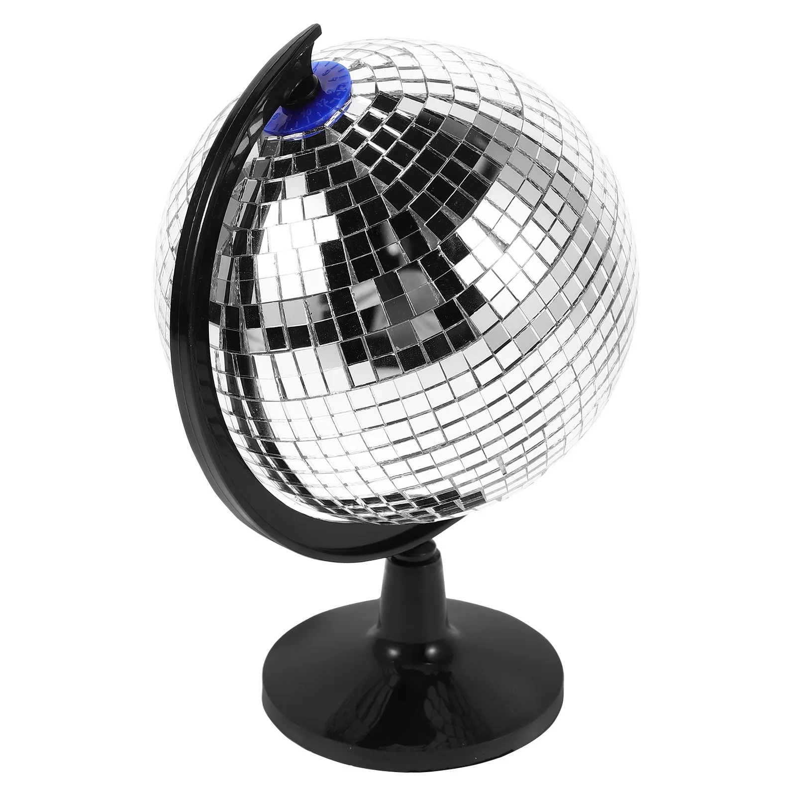 

Disco Ball Style Globe Silver Rotating Decorative Earth Desktop Creative Office Accessories Unique Reflective Globe Decor