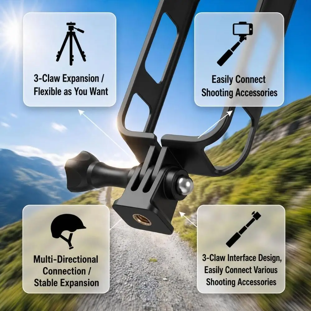 Shock Resistant Camera Mounting Cage PVC Open Frame Camera Protective Frame Precise Cutouts Mount Adapter for Insta 360 X6